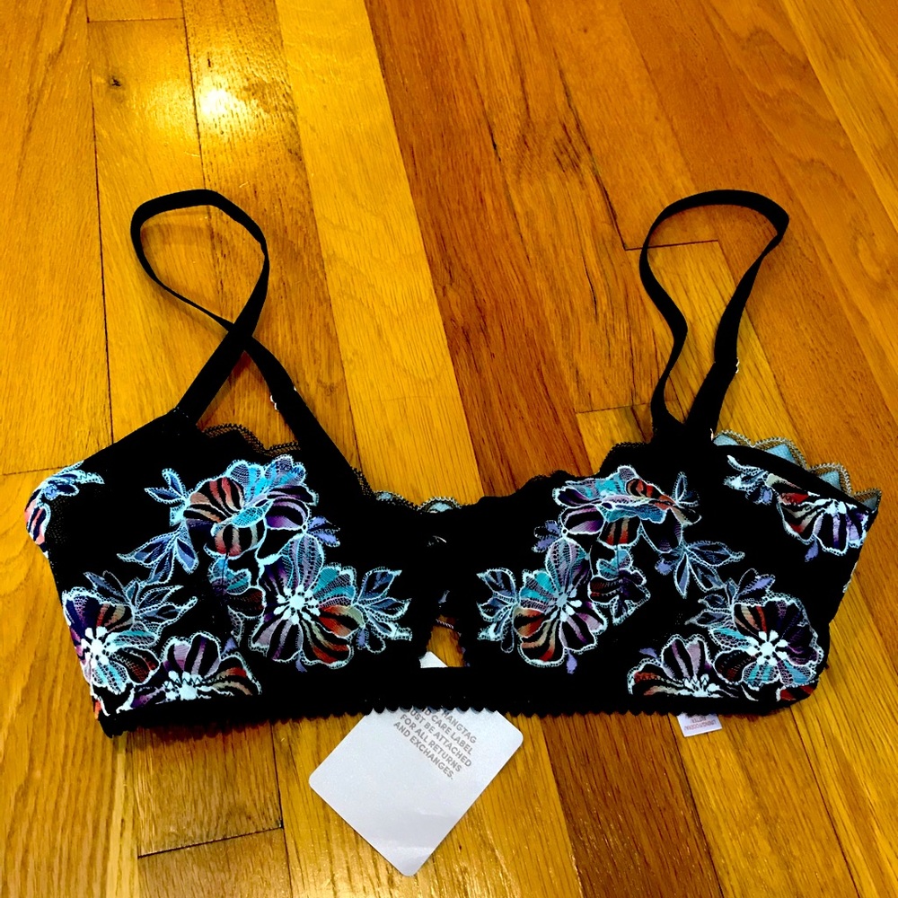 Savage X Fenty Zig Zag Zen Lace Bralette Size L NWT